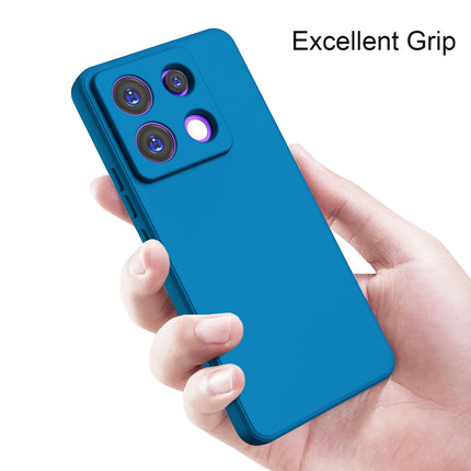 Kapa Matte Protective Lens Flexible Back Cover for Poco X6 PRO / Redmi Note 13 PRO | Slim Silicone with Soft Lining Shockproof Full Body Bumper Case (Blue)
