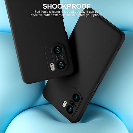 Matte Lens Protective Back Cover for Xiaomi 11X Pro / Mi 11X , Slim Silicone with Soft Lining Shockproof Flexible Full Body Bumper Case , Black