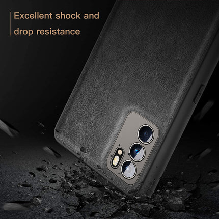 Tux Back Case For Oppo Reno 6 Pro (5G) , Slim Leather Case with Soft Edge Shockproof Back Cover (Black)