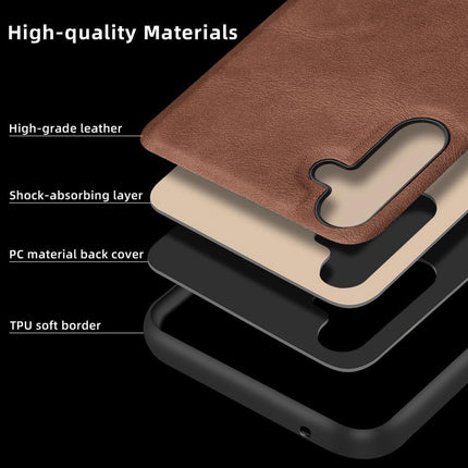Kapa Tux Leather Back Cover for Samsung Galaxy S23 FE | Slim Shockproof Camera Protection Bumper Case (Blue) - Mobizang