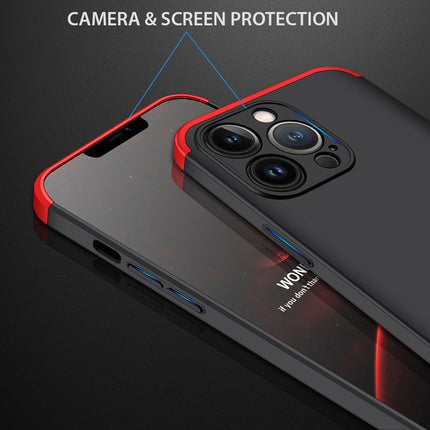 Double Dip Full 360 Protection Back Case Cover for Apple iPhone 13 Pro Max (6.7) (Red,Black)