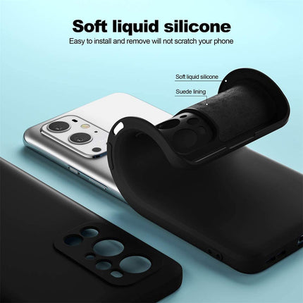 Matte Lens Protective Back Cover for OnePlus 9 PRO / One Plus 9 PRO , Slim Silicone with Soft Lining Shockproof Flexible Full Body Bumper Case (Black)
