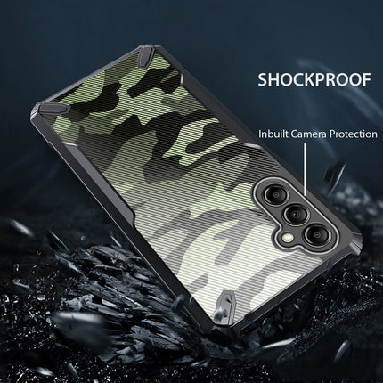 Kapa Bull Camouflage Back Cover for Samsung Galaxy S24 | [Military Grade Protection] Shock Proof Slim Hybrid Bumper Case (Black)
