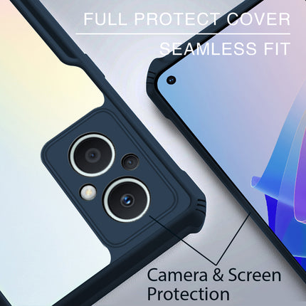 Beetle for Oppo F21 PRO (5G) Back Case, [Military Grade] Shockproof Slim Hybrid Cover (Blue)