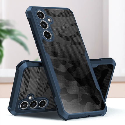 Kapa Beetle Camouflage Back Cover for Samsung Galaxy S23 FE | [Military Grade Protection] Shock Proof Slim Hybrid Bumper Case (Blue) - Mobizang