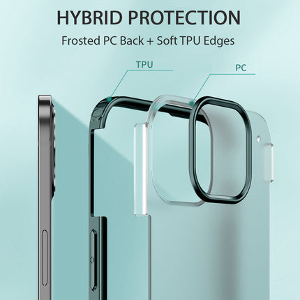 Shield Frosted Acrylic Back Shock Proof Case Cover for Apple iPhone 13 Pro Max (6.7) (Green)