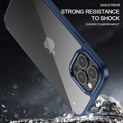 Hawkeye Clear Back Cover for Apple iPhone 13 PRO MAX (6.7 inch) , Camera Lens Protector Shockproof Slim Clear Case Cover (Blue)