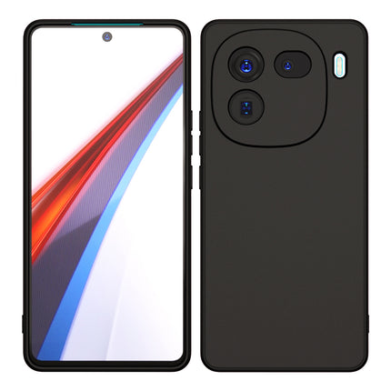 Kapa Matte Protective Lens Flexible Back Cover for Iqoo 12 (5G) | Slim Silicone with Soft Lining Shockproof Full Body Bumper Case (Black)