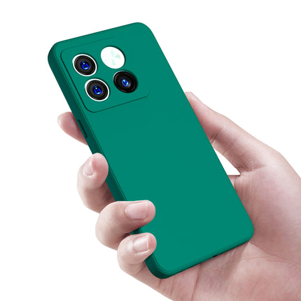 Kapa Matte Lens Protective Shockproof Flexible Back Cover for OnePlus 10T ,Slim Silicone with Soft Lining Shockproof Flexible Full Body Bumper Case (Green)