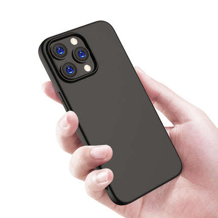 Kapa Matte Protective Lens Flexible Back Cover for Apple iPhone 15 Pro Max | Slim Silicone with Soft Lining Shockproof Full Body Bumper Case (Black)
