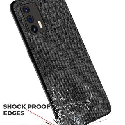 Soft Full Fabric Protective Back Case Cover for Realme X7 Max (Black)