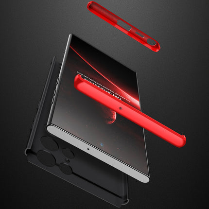 Double Dip Full 360 Protection Back Case Cover for Samsung Galaxy S22 Ultra (Red ,Black)
