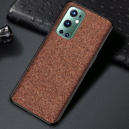 Soft Full Fabric Protective Shockproof Back Case Cover for OnePlus 9 Pro / One Plus 9 Pro (Full Brown)