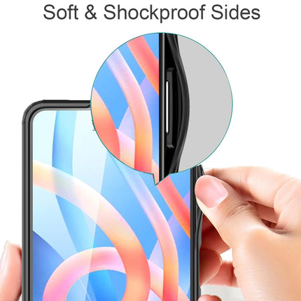 Kapa Hawkeye Clear Back Cover for Vivo V27 (5G) / Vivo V27 Pro (5G) | Camera Lens Protector Shockproof Slim Clear Case Cover (Black Sides)