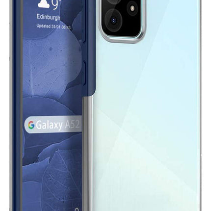 Shield Frosted Acrylic Back Shock Proof Case Cover for Samsung Galaxy A73 (5G) (Blue)