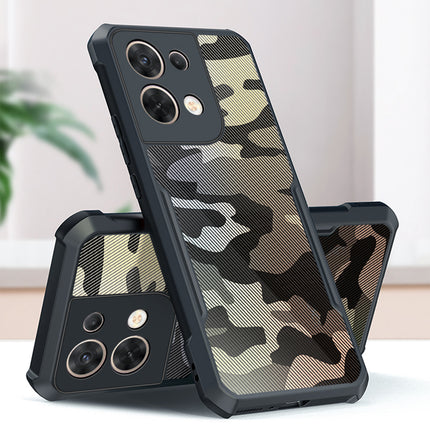 Kapa Beetle Camouflage for Oppo Reno 8 Pro (5G) Back Case, [Military Grade Protection] Shock Proof Slim Hybrid Bumper Cover (Black)