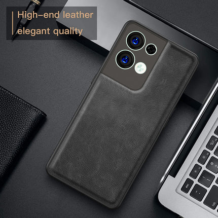 Kapa Tux Back Case for Oppo Reno 8 Pro ,Slim Leather Case with Shockproof Back Cover (Black)