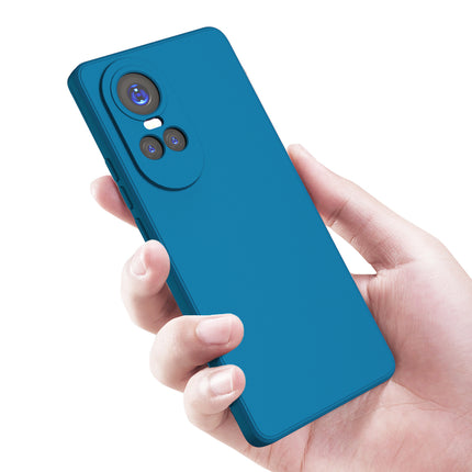 Kapa Matte Protective Lens Flexible Back Cover for Oppo Reno 10 / Reno 10 PRO (5G) | Slim Silicone with Soft Lining Shockproof Full Body Bumper Case (Blue)