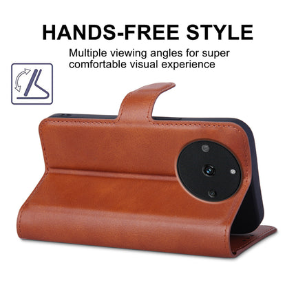 Kapa Prime Slim Magnetic Flip Cover for Realme 11 Pro | PU Leather Shockproof Folio Case with Card Holders RFID Blocking Kickstand (Brown)