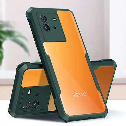 Kapa Beetle for IQOO NEO 6 (5G) Back Case, [Military Grade] Shockproof Slim Hybrid Clear Back Cover (Green)