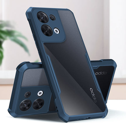 Kapa Beetle for Oppo Reno 8 Pro (5G) Back Case, [Military Grade] Shockproof Slim Hybrid Clear Back Cover (Blue)