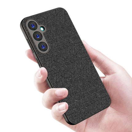 Kapa Soft Full Fabric Protective Back Case Cover for Samsung Galaxy S23 FE | Shockproof Slim Hard Anti Slip Back Case (Black)