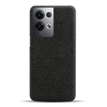 Kapa Woven Soft Fabric Case for Oppo Reno 8 PRO (5G) Back Cover,  Shock Protection Slim Hard Anti Slip Back Cover (Black)