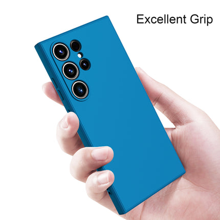 Kapa Matte Protective Lens Flexible Back Cover for Samsung Galaxy S24 ULTRA | Slim Silicone with Soft Lining Shockproof Full Body Bumper Case (Blue)