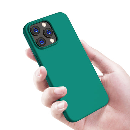 Kapa Matte Protective Lens Flexible Back Cover for Apple iPhone 15 Pro | Slim Silicone with Soft Lining Shockproof Full Body Bumper Case (Green)