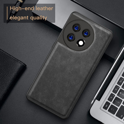 Kapa Tux Back Case for OnePlus 11R | Slim Leather Shockproof Camera Protection Back Cover (Black) - Mobizang
