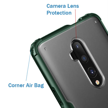 Kapa Shield Frosted Acrylic Back Shock Proof Case Cover for OnePlus 7T Pro  (Green)