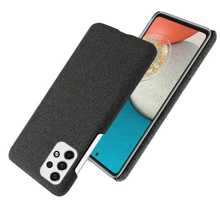 Kapa Woven Soft Fabric Case for Samsung Galaxy A73 (5G) Back Cover, Shock Protection Slim Hard Anti Slip Back Cover (Black)