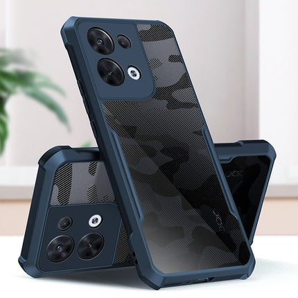 Kapa Beetle Camouflage for Oppo Reno 8 Pro (5G) Back Case, [Military Grade Protection] Shock Proof Slim Hybrid Bumper Cover (Blue)
