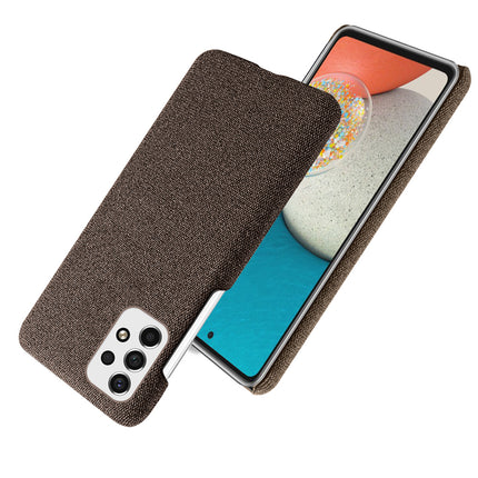 Kapa Woven Soft Fabric Case for Samsung Galaxy A73 (5G) Back Cover, Shock Protection Slim Hard Anti Slip Back Cover (Brown)