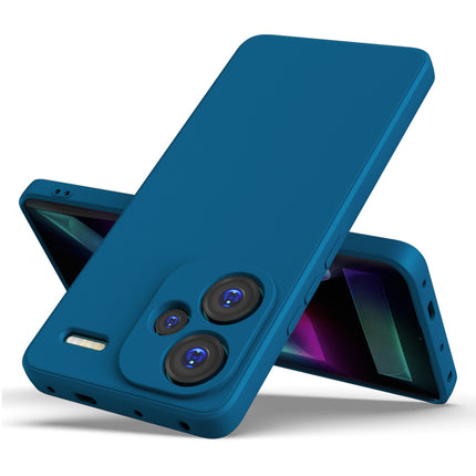 Kapa Matte Protective Lens Flexible Back Cover for Redmi Note 13 PRO PLUS | Slim Silicone with Soft Lining Shockproof Full Body Bumper Case (Blue)