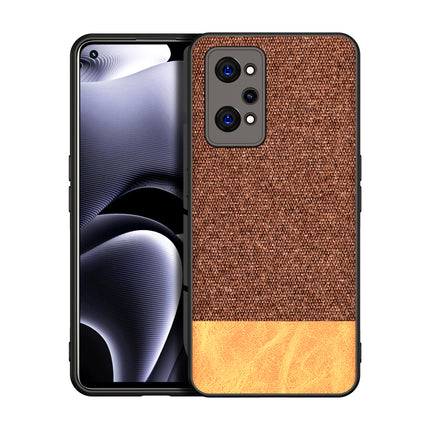 Kapa Soft Fabric & Leather Hybrid Protective Case Cover for Realme GT NEO 3T (Brown)