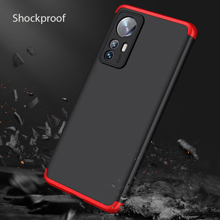 Kapa Double Dip Full 360 Protection Back Case Cover for Redmi Note 12 Pro Plus (Red , Black)