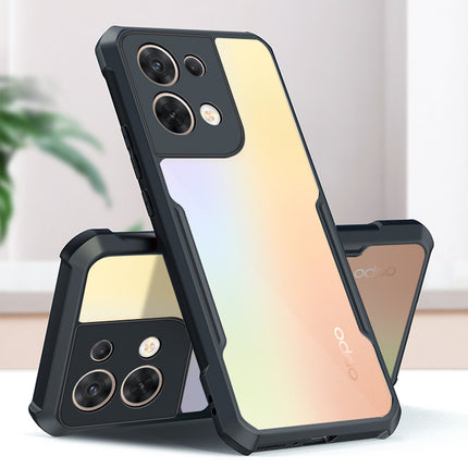 Kapa Beetle for Oppo Reno 8 Pro (5G) Back Case, [Military Grade] Shockproof Slim Hybrid Clear Back Cover (Black) - Mobizang