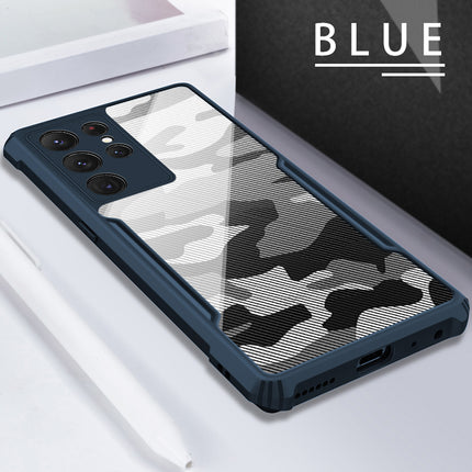 Kapa Beetle Camouflage for Samsung Galaxy S23 Ultra Back Case, Shock Proof Cover (Blue)
