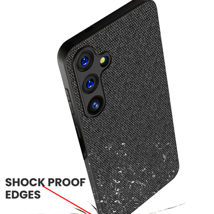 Kapa Soft Full Fabric Protective Back Case Cover for Samsung Galaxy S24 | Shockproof Slim Hard Anti Slip Back Case (Black) - Mobizang