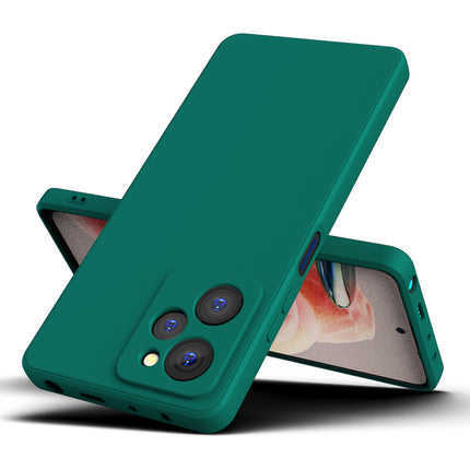 Kapa Matte Protective Lens Flexible Back Cover for Poco X5 Pro | Slim Silicone with Soft Lining Shockproof Full Body Bumper Case (Green)