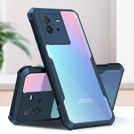 Kapa Beetle for IQOO NEO 6 (5G) Back Case, [Military Grade] Shockproof Slim Hybrid Clear Back Cover (Blue)