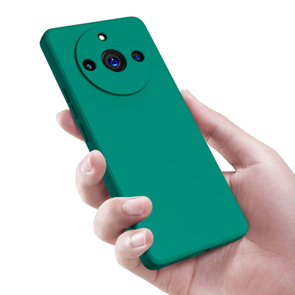 Kapa Matte Protective Lens Flexible Back Cover for Realme 11 PRO / 11 PRO + (PLUS) | Slim Silicone with Soft Lining Shockproof Full Body Bumper Case (Green)