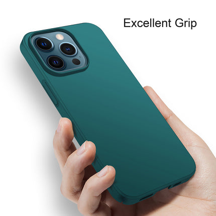 Silk Smooth Finish [Full Coverage] All Sides Protection Slim Back Case Cover for Apple iPhone 13 PRO MAX (6.7 inch) (Green)