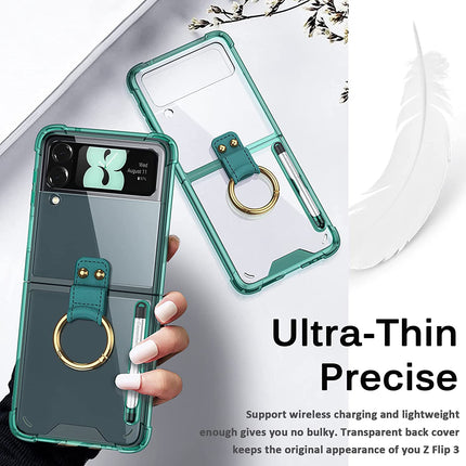 Kapa Airbag Case with Pen Holder For Z Flip 3 - Green