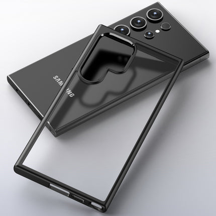 Kapa Hawkeye-I Clear Back Cover for Samsung Galaxy S24 ULTRA | Camera Lens Protector Shockproof Slim Clear Case Cover (Black) - Mobizang