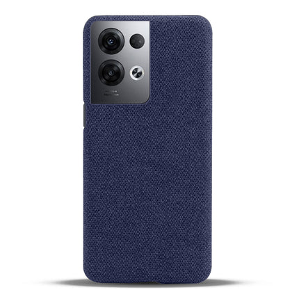 Kapa Woven Soft Fabric Case for Oppo Reno 8 PRO (5G) Back Cover,  Shock Protection Slim Hard Anti Slip Back Cover (Blue)