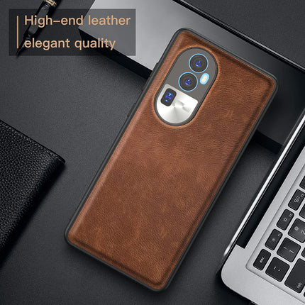 Kapa Tux Leather Back Cover for Oppo Reno 10 Pro Plus | Slim Shockproof Camera Protection Bumper Case (Brown)