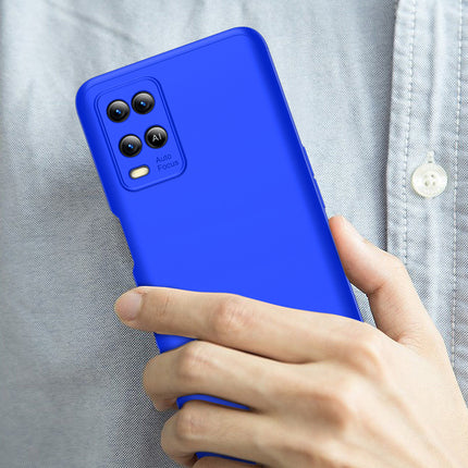 Double Dip Full 360 Protection Back Case Cover for Oppo A54 (4G) (Blue)