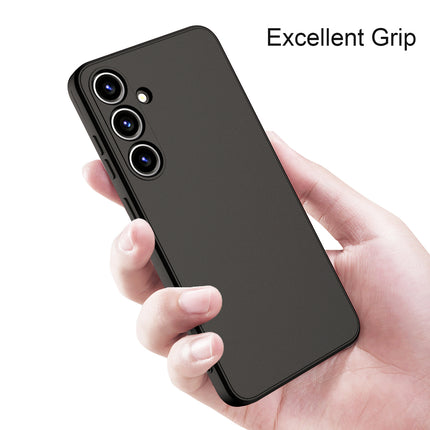 Kapa Matte Protective Lens Flexible Back Cover for Samsung Galaxy S24 Plus | Slim Silicone with Soft Lining Shockproof Full Body Bumper Case (Black)